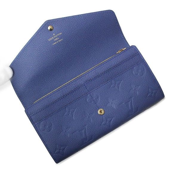 Louis Vuitton Monogram Emplant Leather Long Wallet Blue - Picture 9 of 9